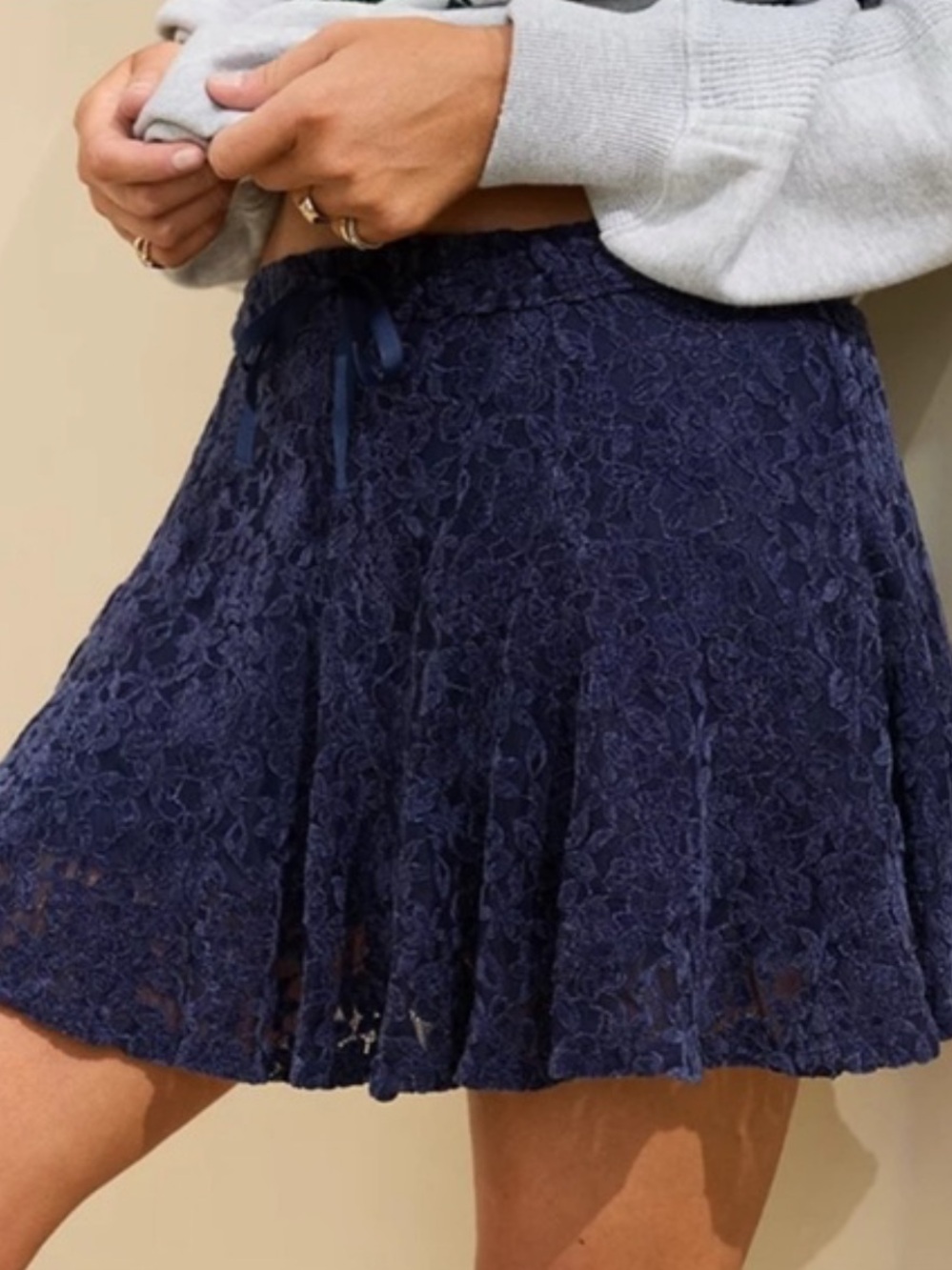 NWT AERIE LACE GODET SKIRT